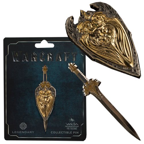 Warcraft King Llane Sword and Shield Dual Pin